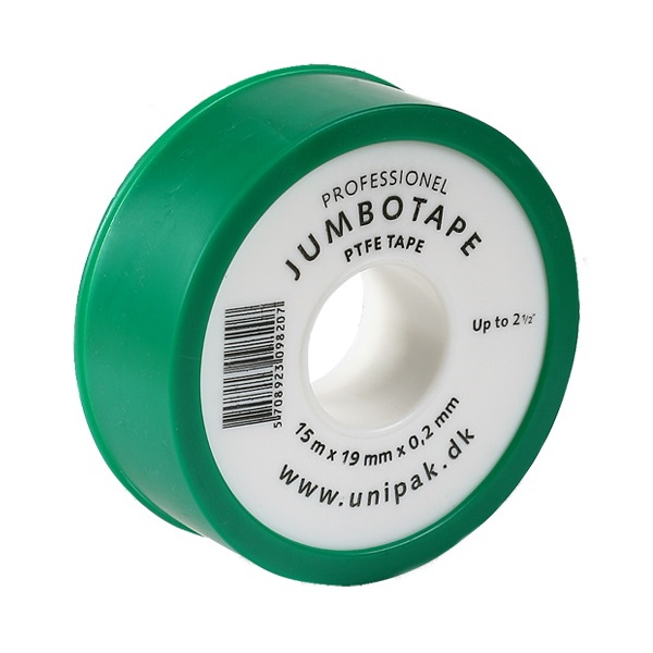 Фум-лента JUMBOTAPE (16,5 м х 19 мм х 0,2 мм) 1000507 арт.1222950 тип Фум-лента бренд UNIPAK фасовка 19мм - фото
