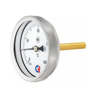Термометр биметаллический осевой Дк100 L100мм G1/2