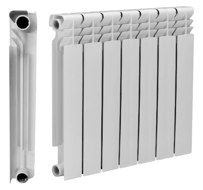 Радиатор биметаллический THERMA Q3 500/80 7 секций 1050 Вт арт.1223412 толщина,мм 80 ширина, мм 575 - фото